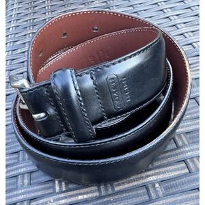 Coach vintage leather belt black brass buckle made usa size 34